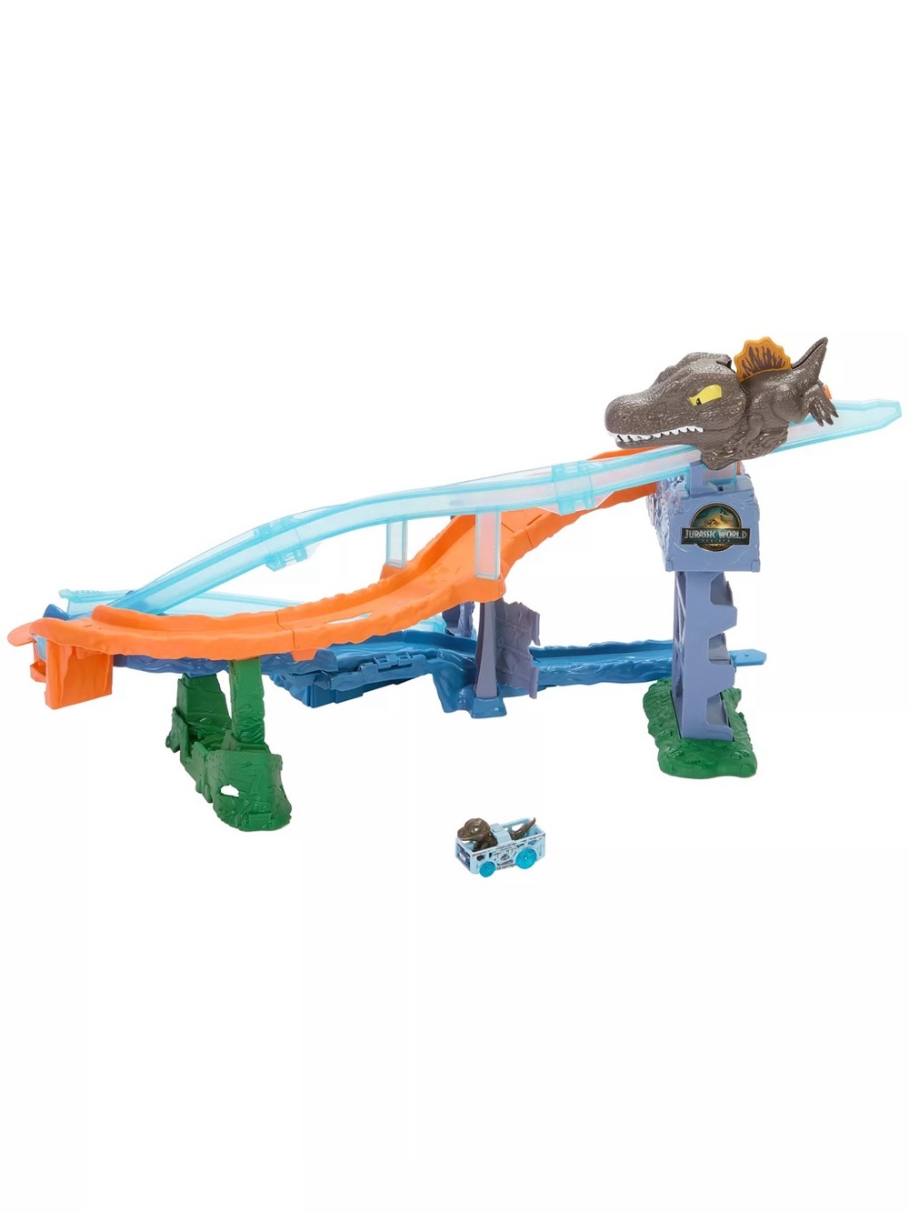 Hot Wheels Jurassic World RacerVerse Crash & Splash Playset, NWT